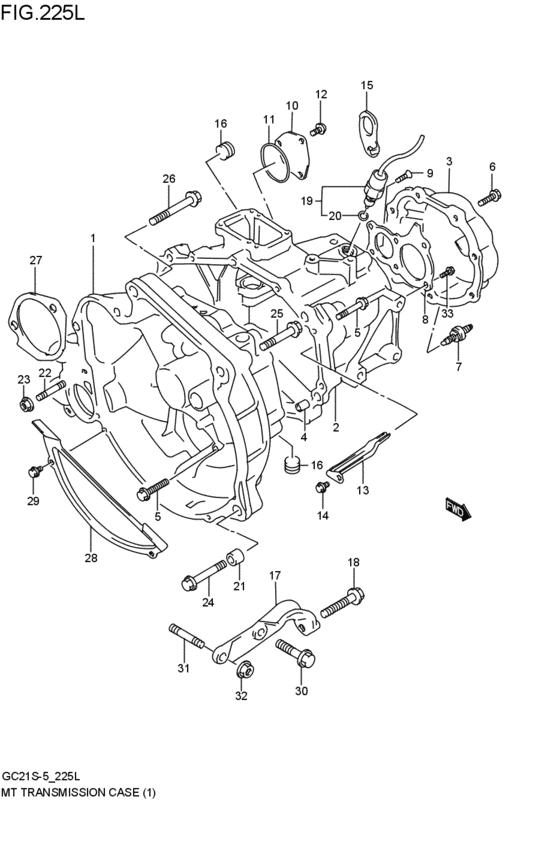 mt - transmission case