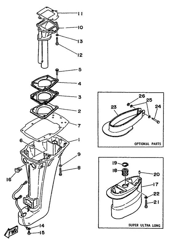 Upper casing