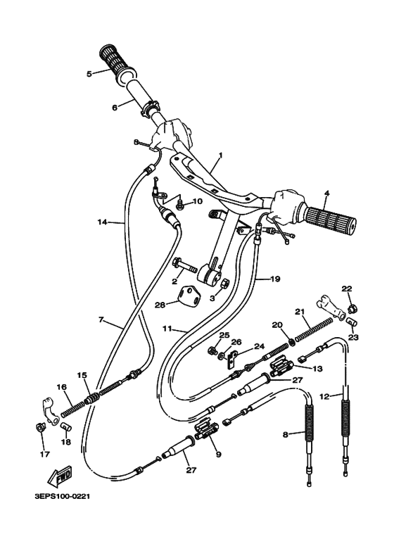 Steering handle & cable