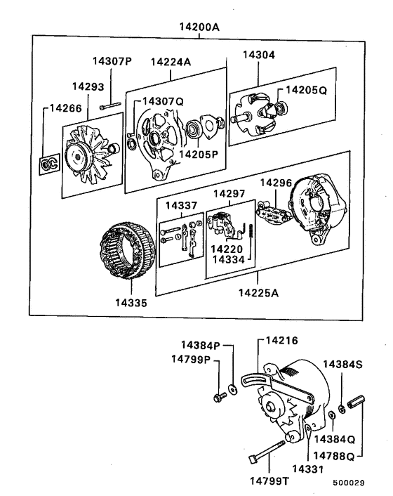 Alternator & vacuum pump