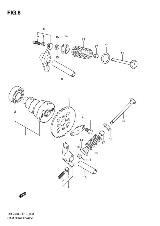 Camshaft - valve