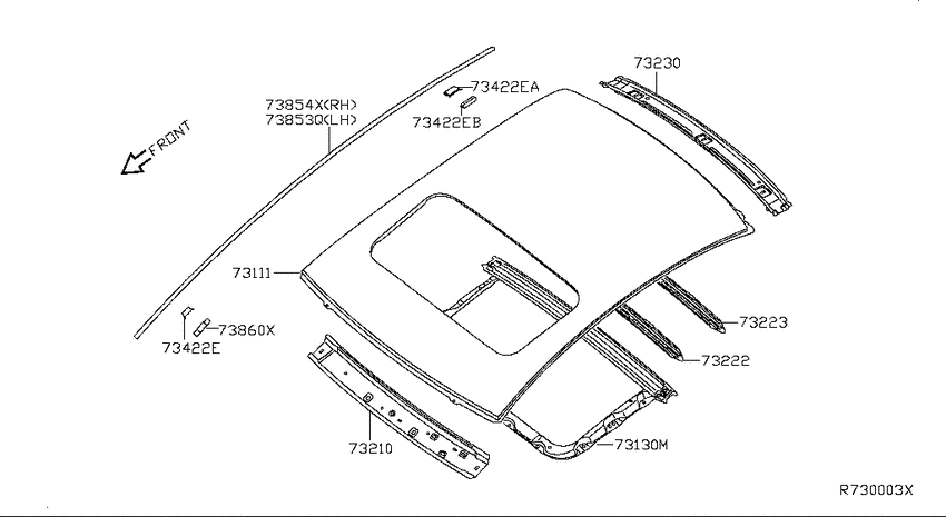 Roof panel & fitting