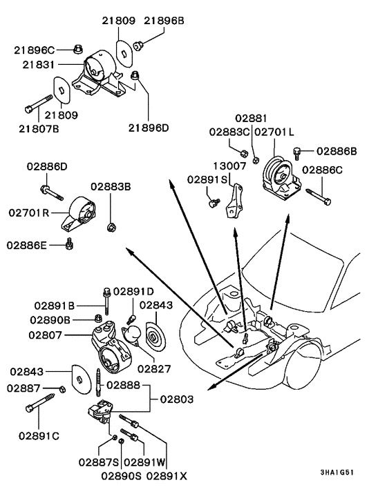 Engine mounting & support