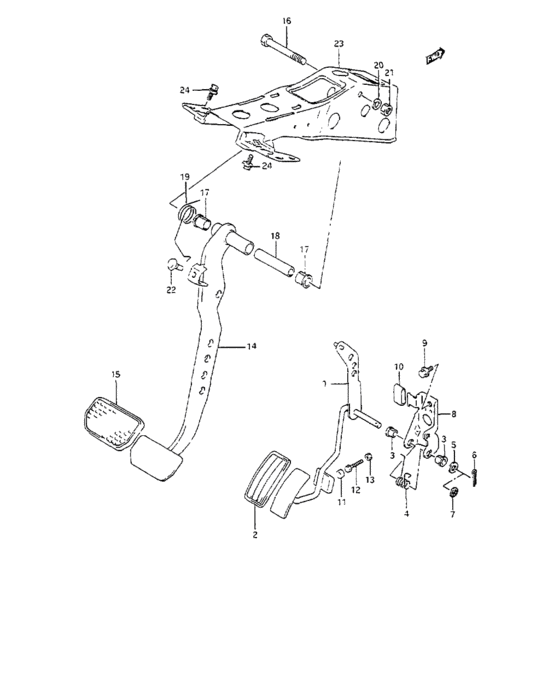 Pedal and pedal bracket