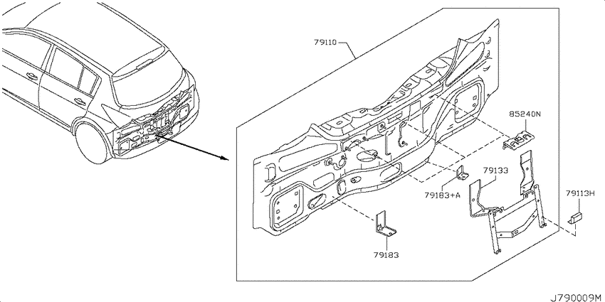Rear panel & fitting