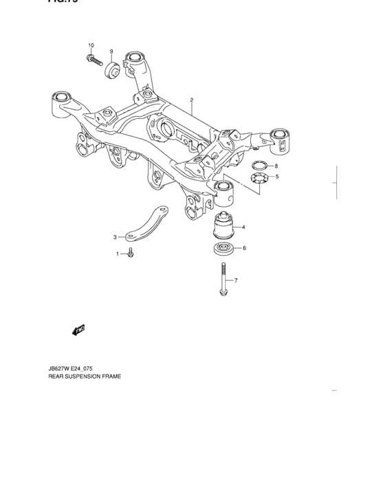 Rear suspension frame