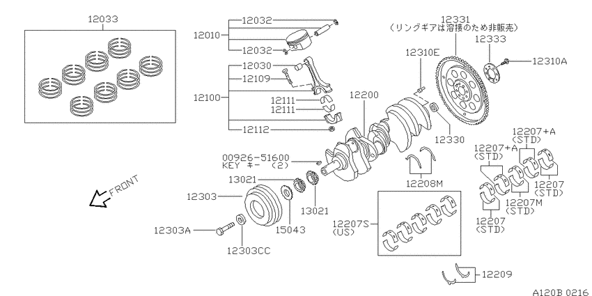 Piston,crankshaft & flywheel