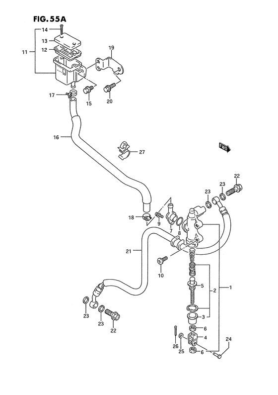 Rear master cylinder