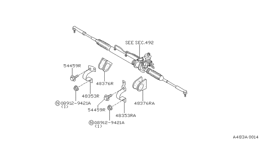 Steering gear mounting