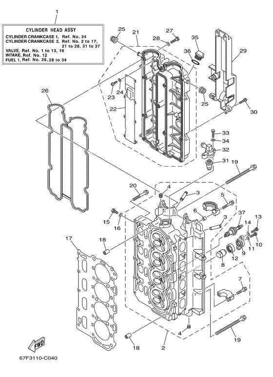 Cylinder crankcase