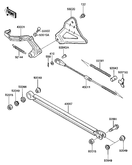 Brake pedal/torque link
