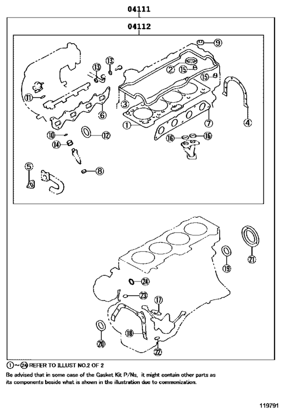 Engine Overhaul Gasket Kit