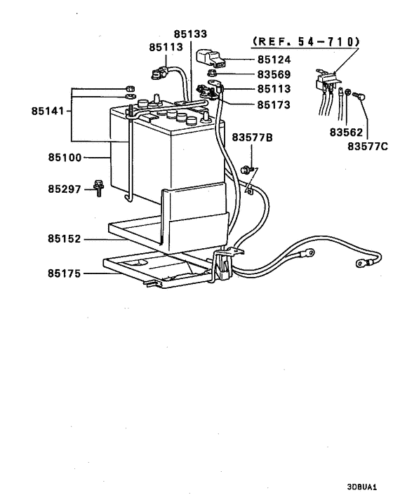 Battery cable & bracket