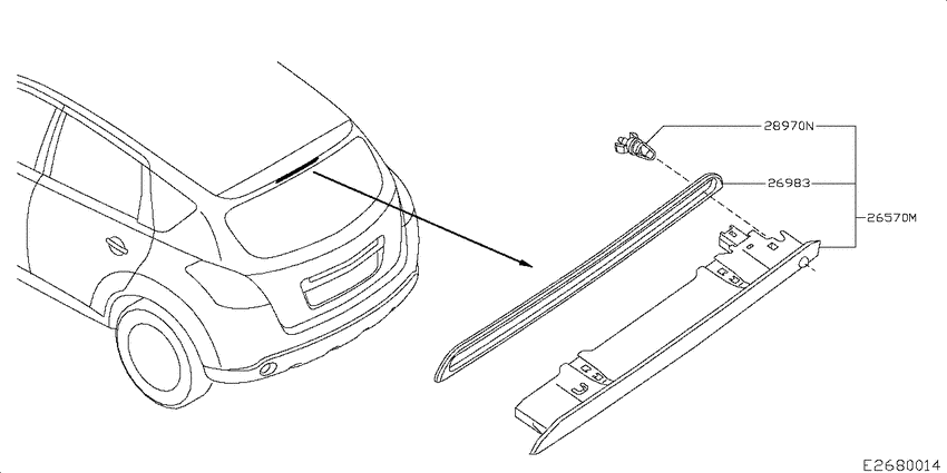 High mounting stop lamp