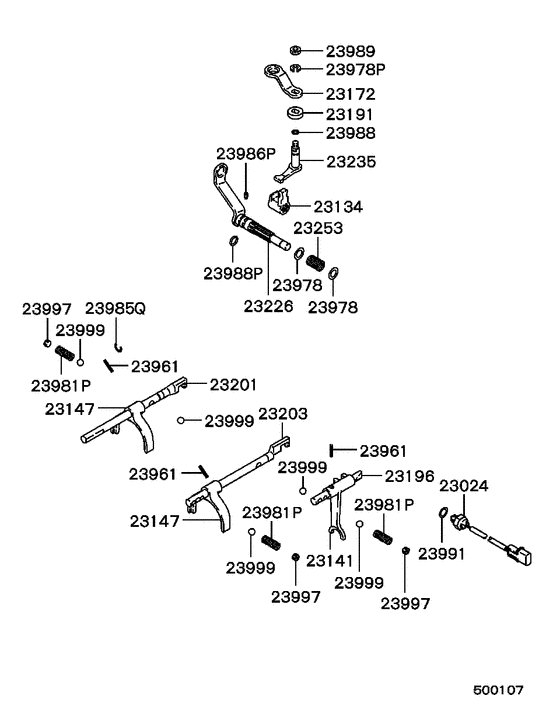 M/t gearshift control
