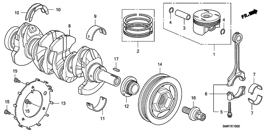 Crankshaft/piston