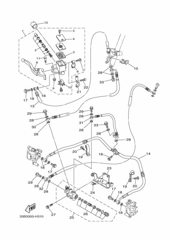 Front master cylinder