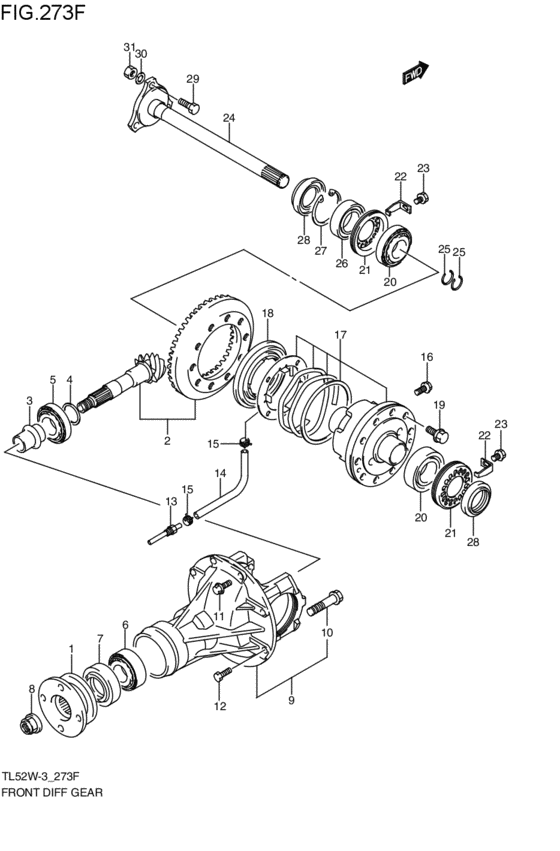フロントデファレンシャルギヤ