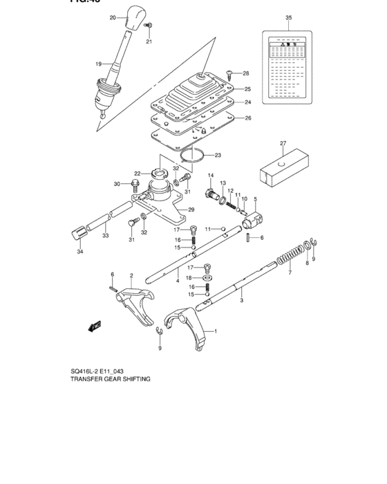 Transfer gear shifting