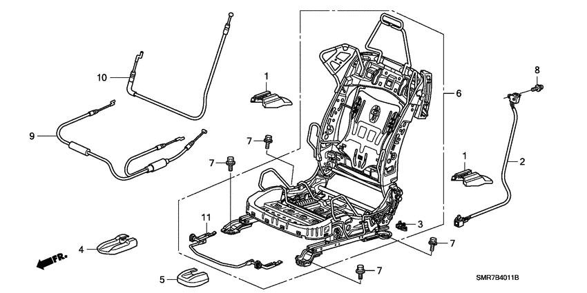 Front seat components