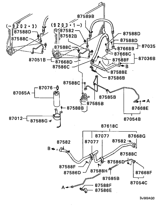 A/c condenser, piping
