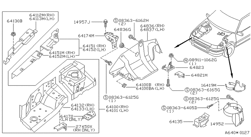 Hood ledge & fitting