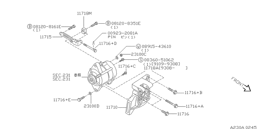 Alternator fitting
