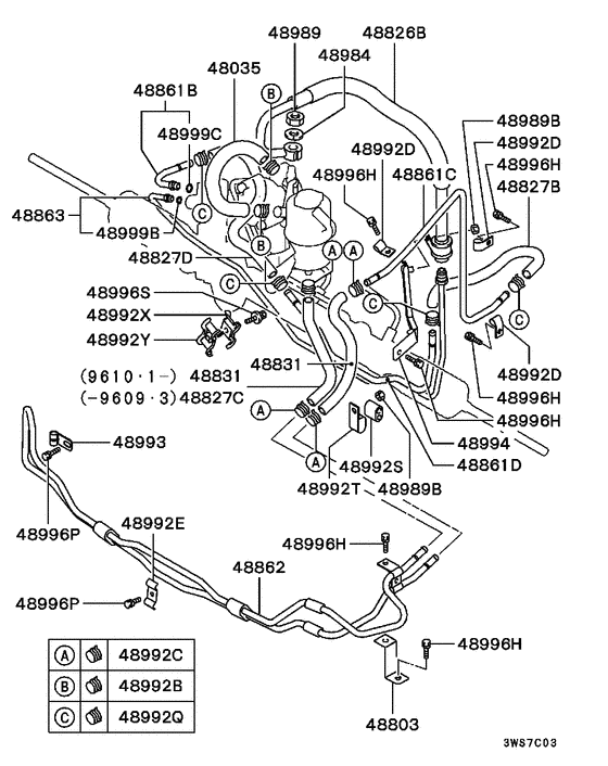 Power steering oil line