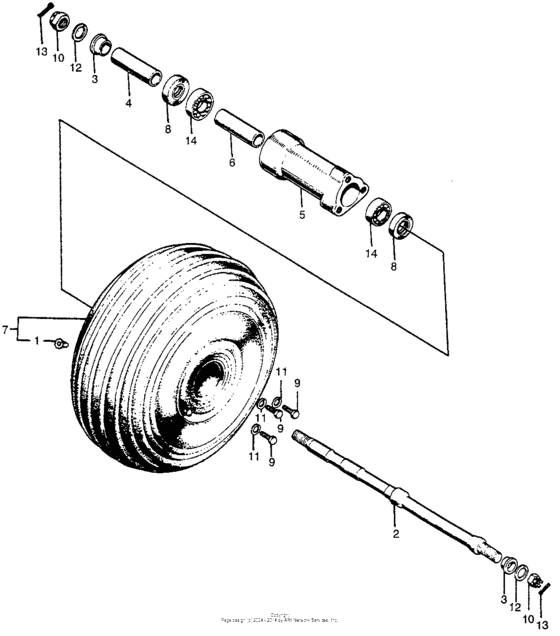 Front wheel + axle