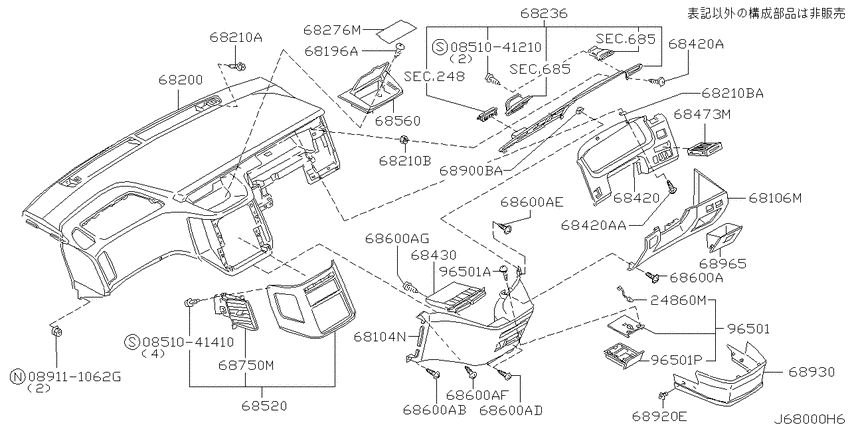 Instrument panel, pad & cluster lid
