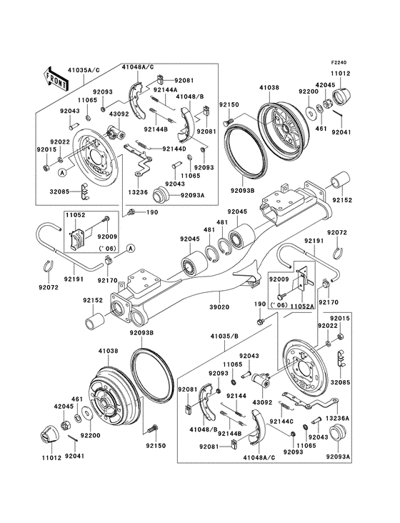 Rear hubs/brakes