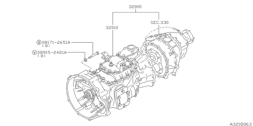 Manual transmission, transaxle & fitting