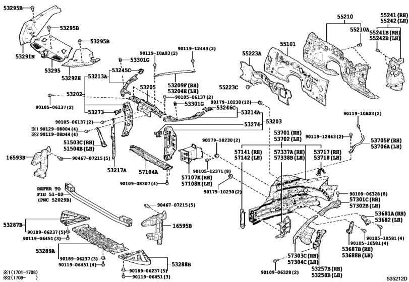 Front Fender Apron & Dash Panel