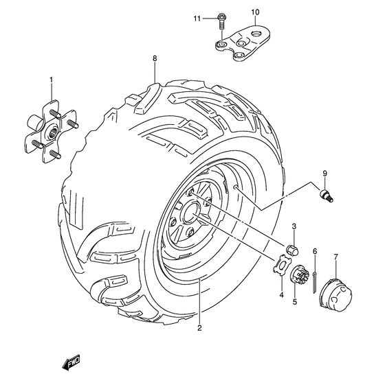 Left rear wheel