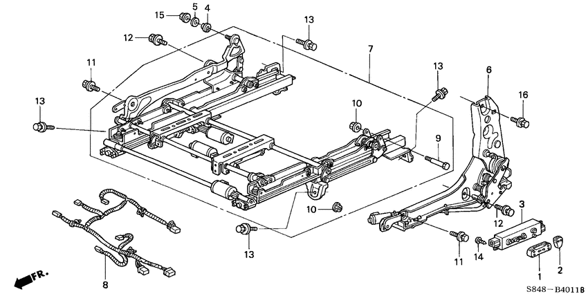 Front seat components