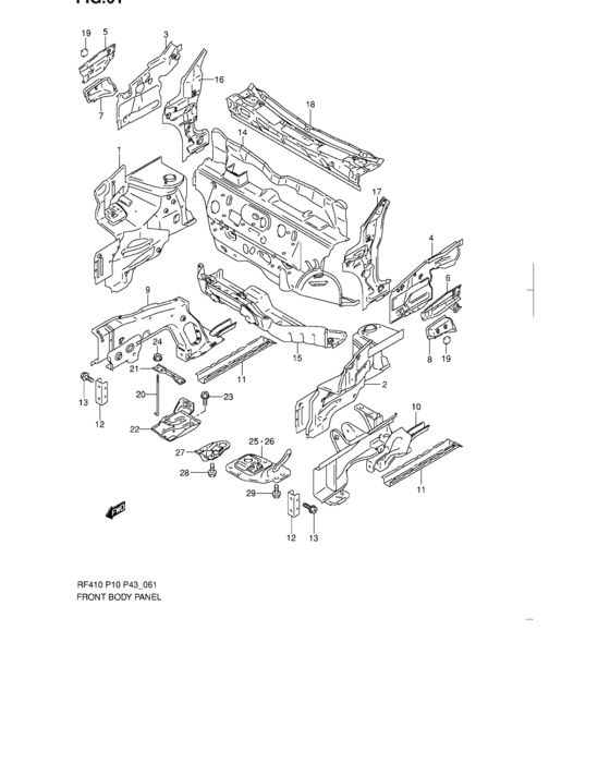 Front body panel