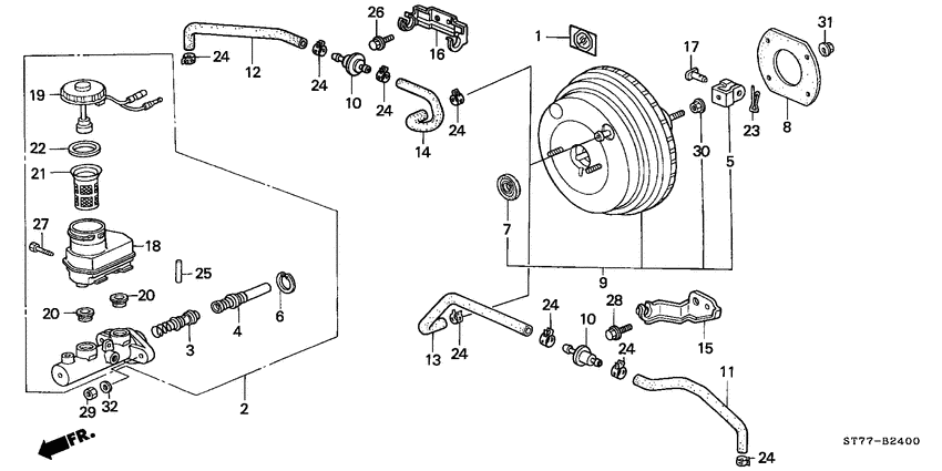 Brake master cylinder/ master power