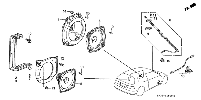 Radio antenna/speaker
