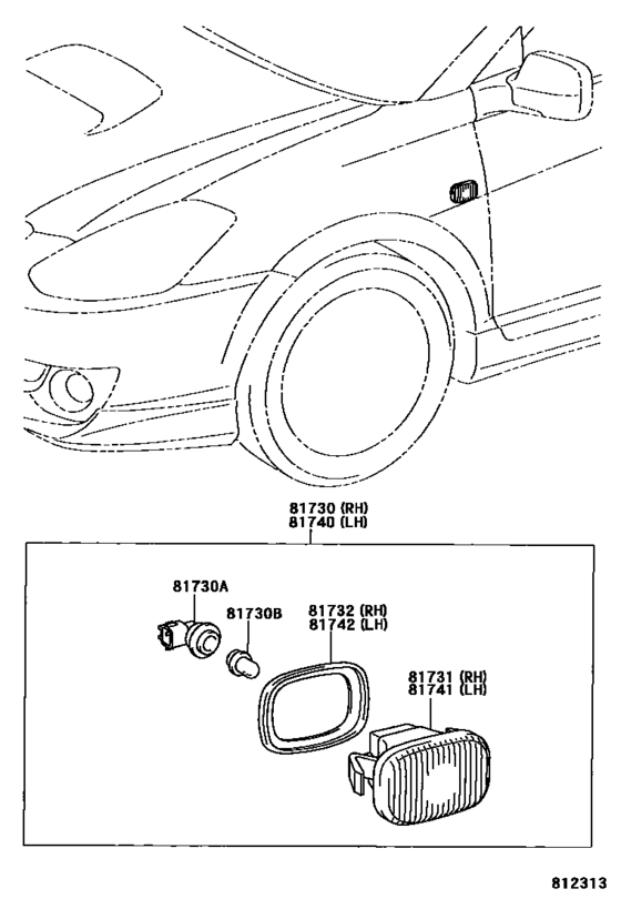 Side Turn Signal Lamp & Outer Mirror Lamp