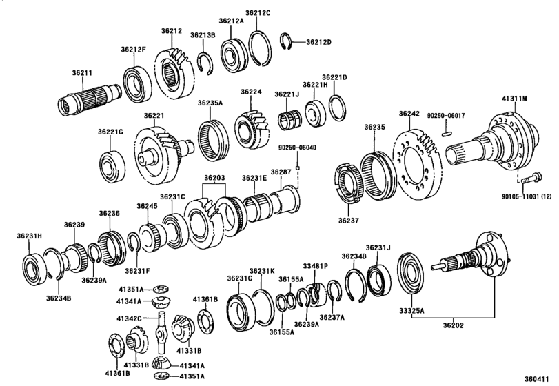 Transfer Gear for 1990 - 1995 Toyota LAND CRUISER HDJ80 | General sales ...