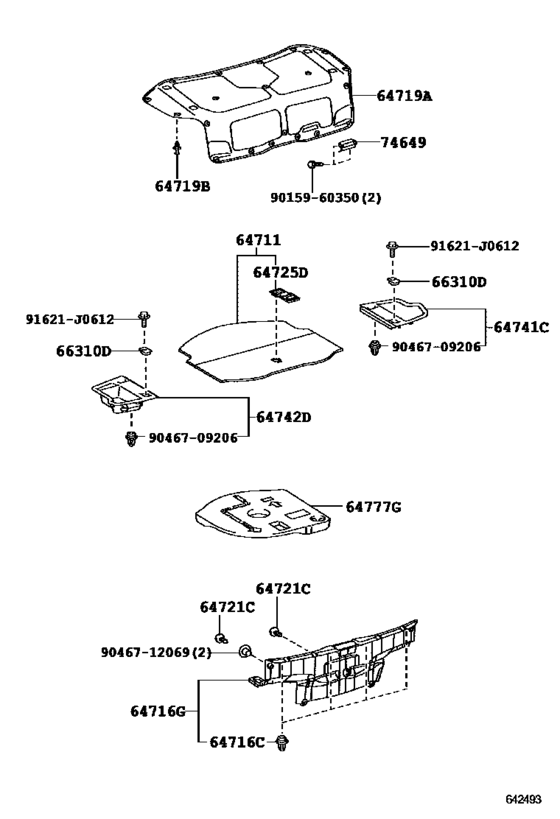 Package Tray Panel & Luggage Compartment Mat