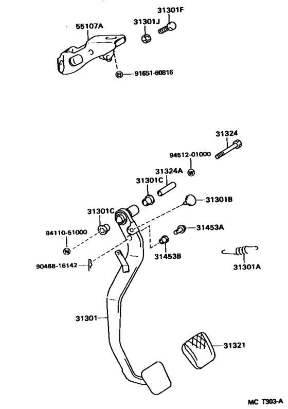 Clutch Pedal & Flexible Hose