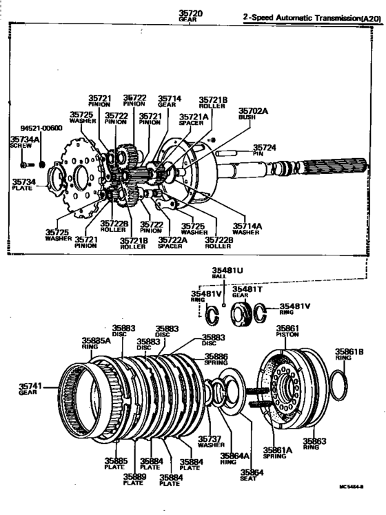 Planetary Gear, Reverse Piston & Counter Gear(Atm)