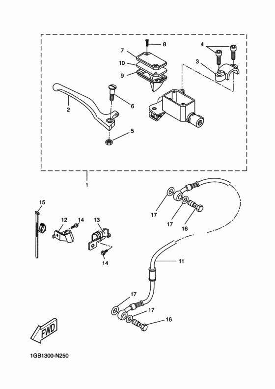 Front master cylinder