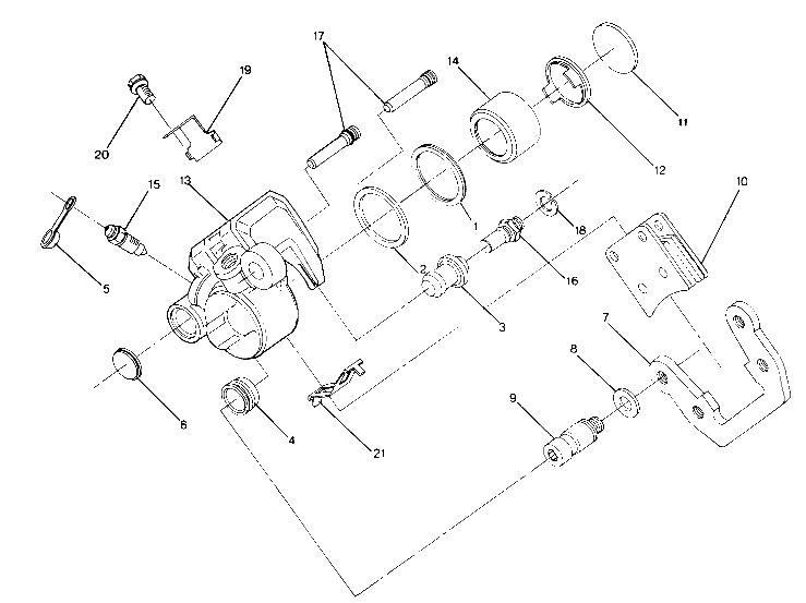 Front brake caliper assembly
