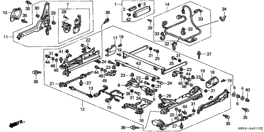 Front seat components
