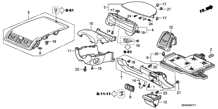 Instrument panel garnish