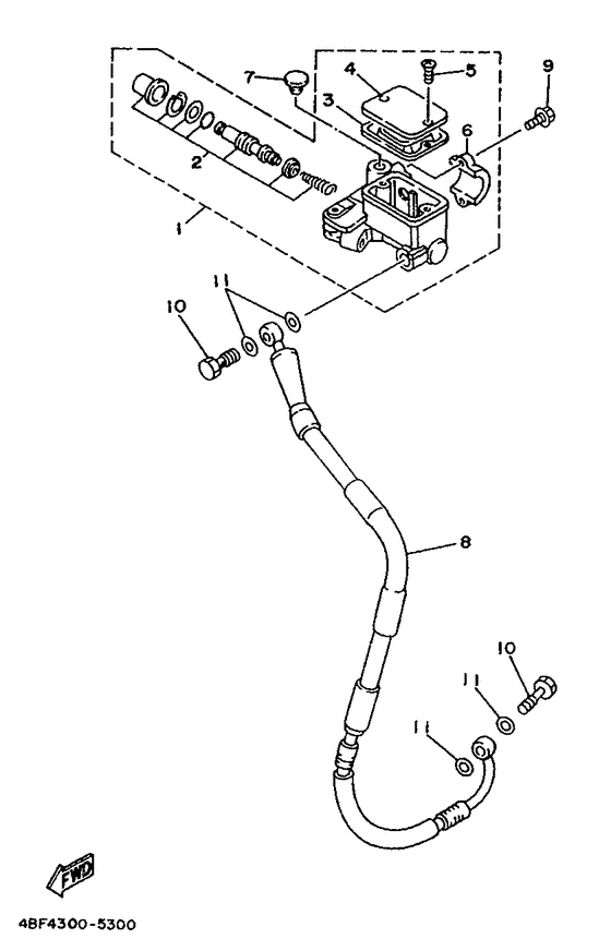 Front master cylinder