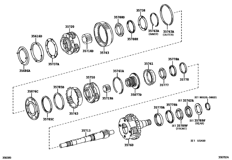 Planetary Gear, Reverse Piston & Counter Gear(Atm)