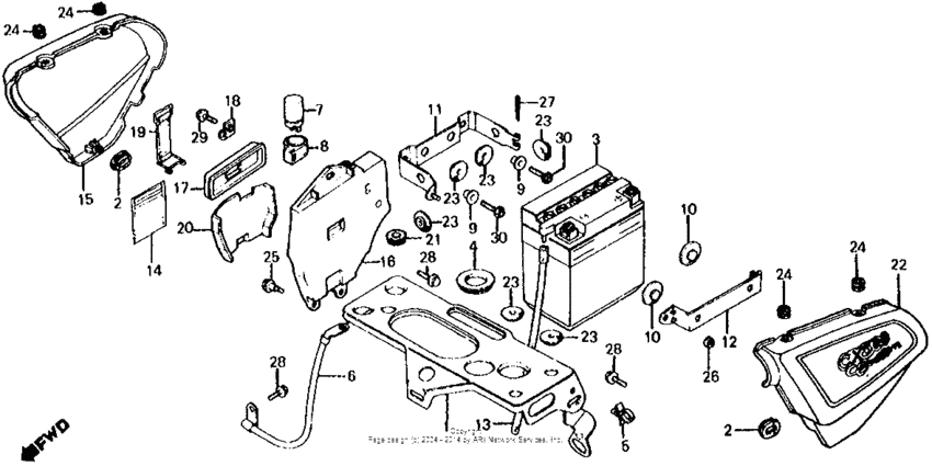 Cx500c side cover + battery